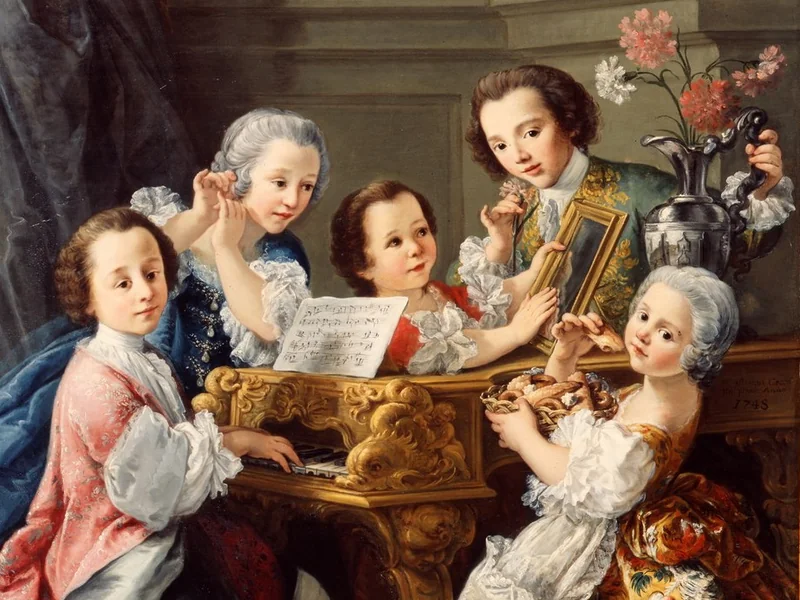 1703-Sebastiano Ceccarini - Allegoria dei Sensi, con bambini di casa Muti Bussi